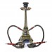 Eiffel Tower Hookah Shisha Kohle Tabac Chicha Double Pipe 40cm With Ceramic Bowl Cola Clamp Hose and Connector Accessories