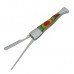 Wood Grip 3-in-1 Smoking Pipe Cleaner Hookah Cleaning Tool Stainless Steel Scraper Metal
